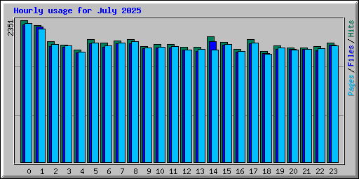Hourly usage for July 2025