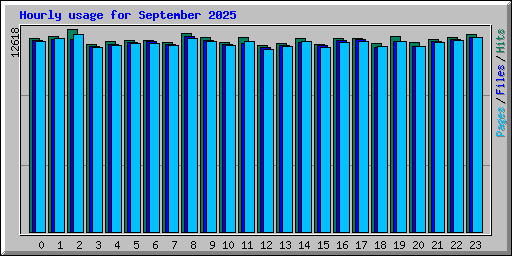 Hourly usage for September 2025